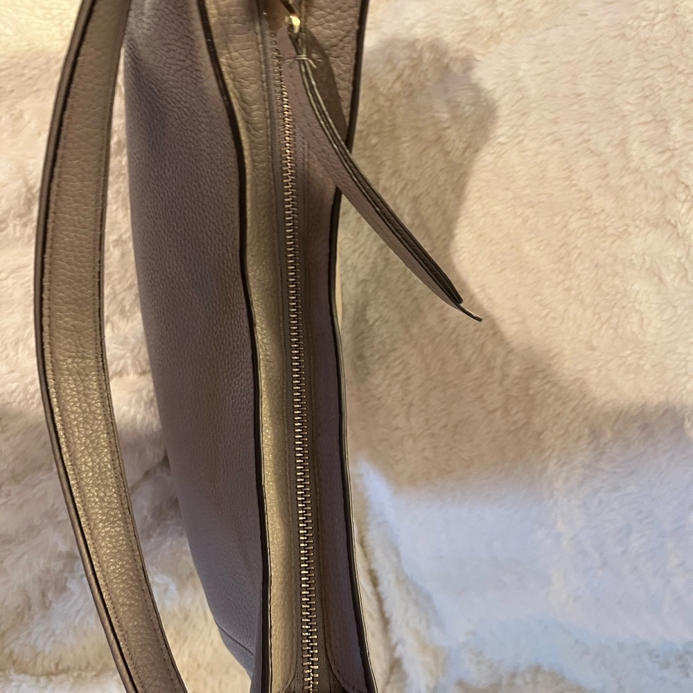 Kate Spade Soft Taupe Hobo Shoulder Bag . Cherry bag charm included 101/2x121/2 - Picture 10 of 16